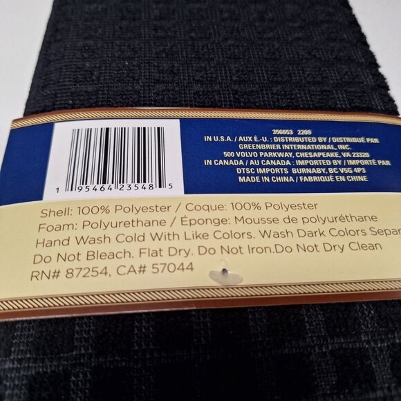 Dish‎ Drying Mat 12 x 18 Kitchen Black Basic Glasses Pans Hand Wash Dorm - Picture 4 of 5
